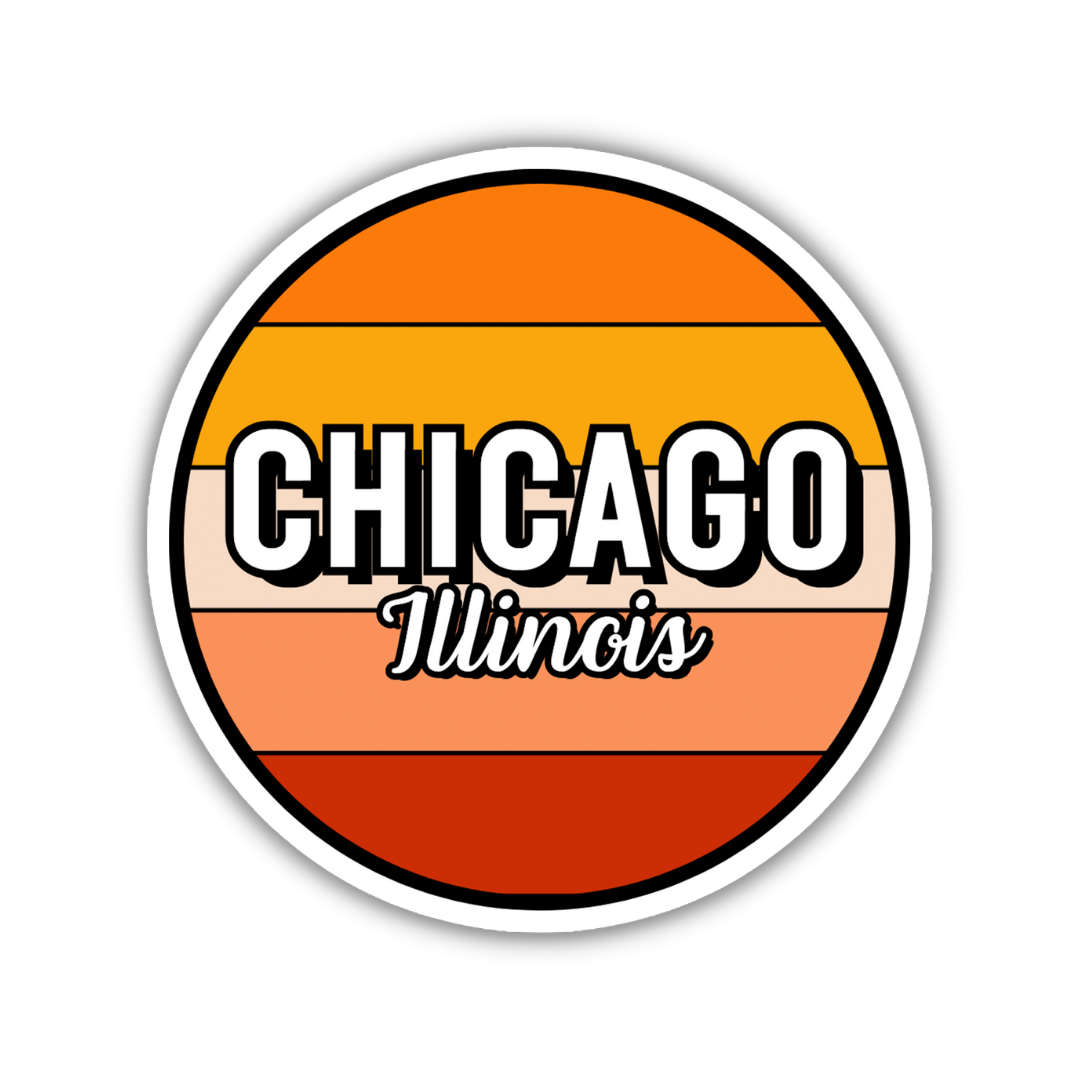 Chicago, Illinois Circle Sticker