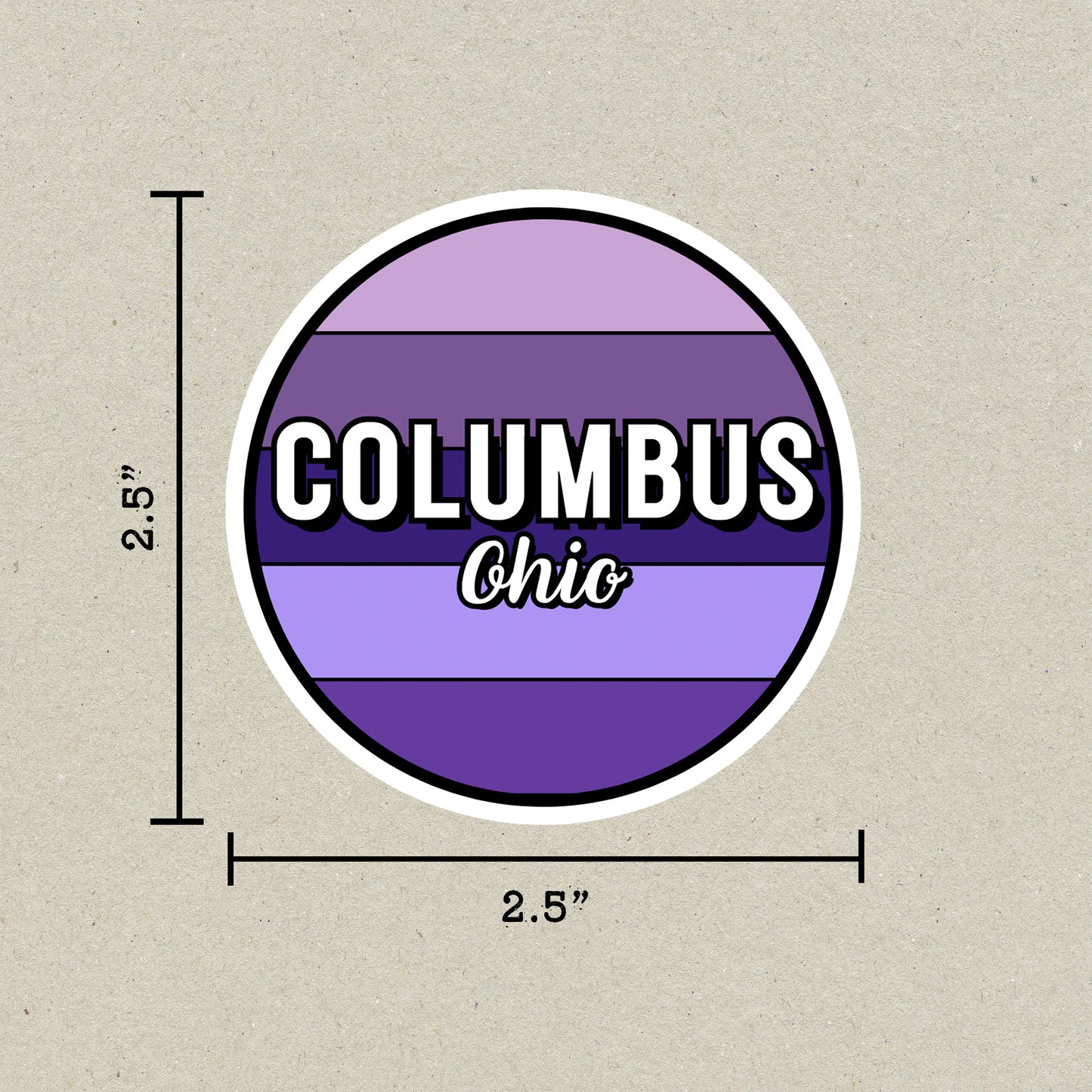 Columbus, Ohio Circle Sticker