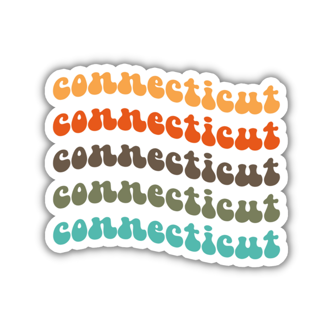 Connecticut Retro Sticker