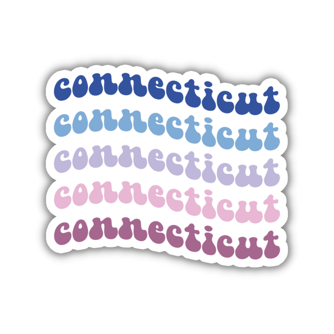 Connecticut Retro Sticker