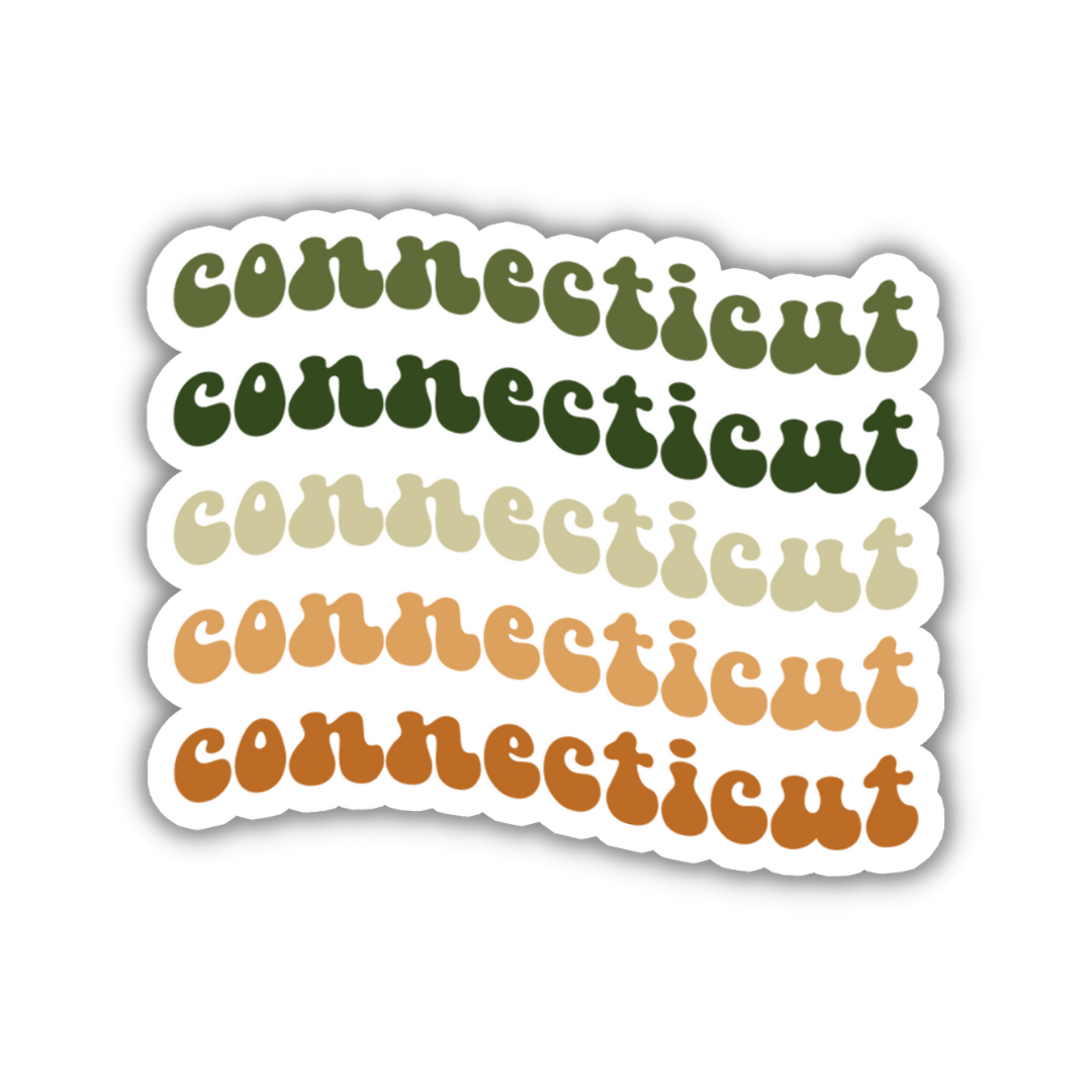 Connecticut Retro Sticker