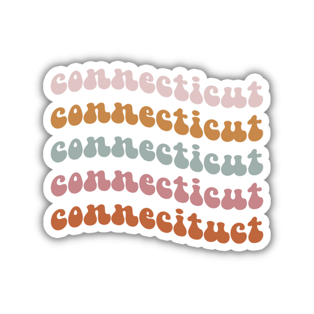 Connecticut Retro Sticker