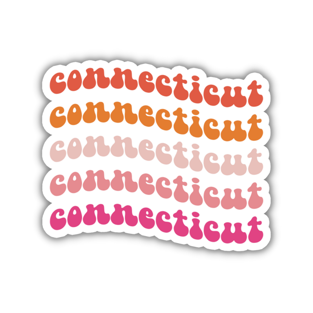 Connecticut Retro Sticker