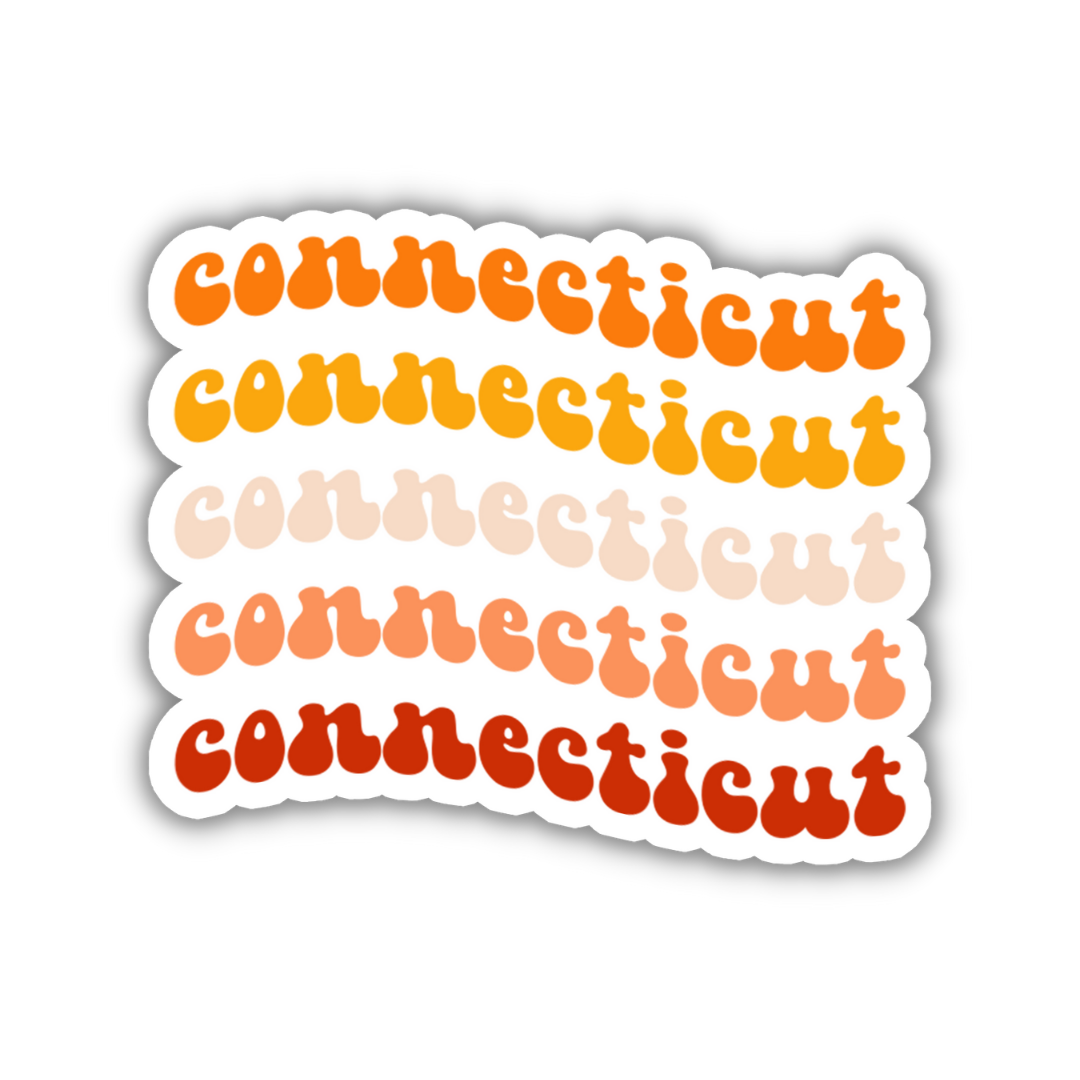 Connecticut Retro Sticker