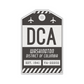 DCA Vintage Luggage Tag Sticker