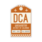 DCA Vintage Luggage Tag Sticker