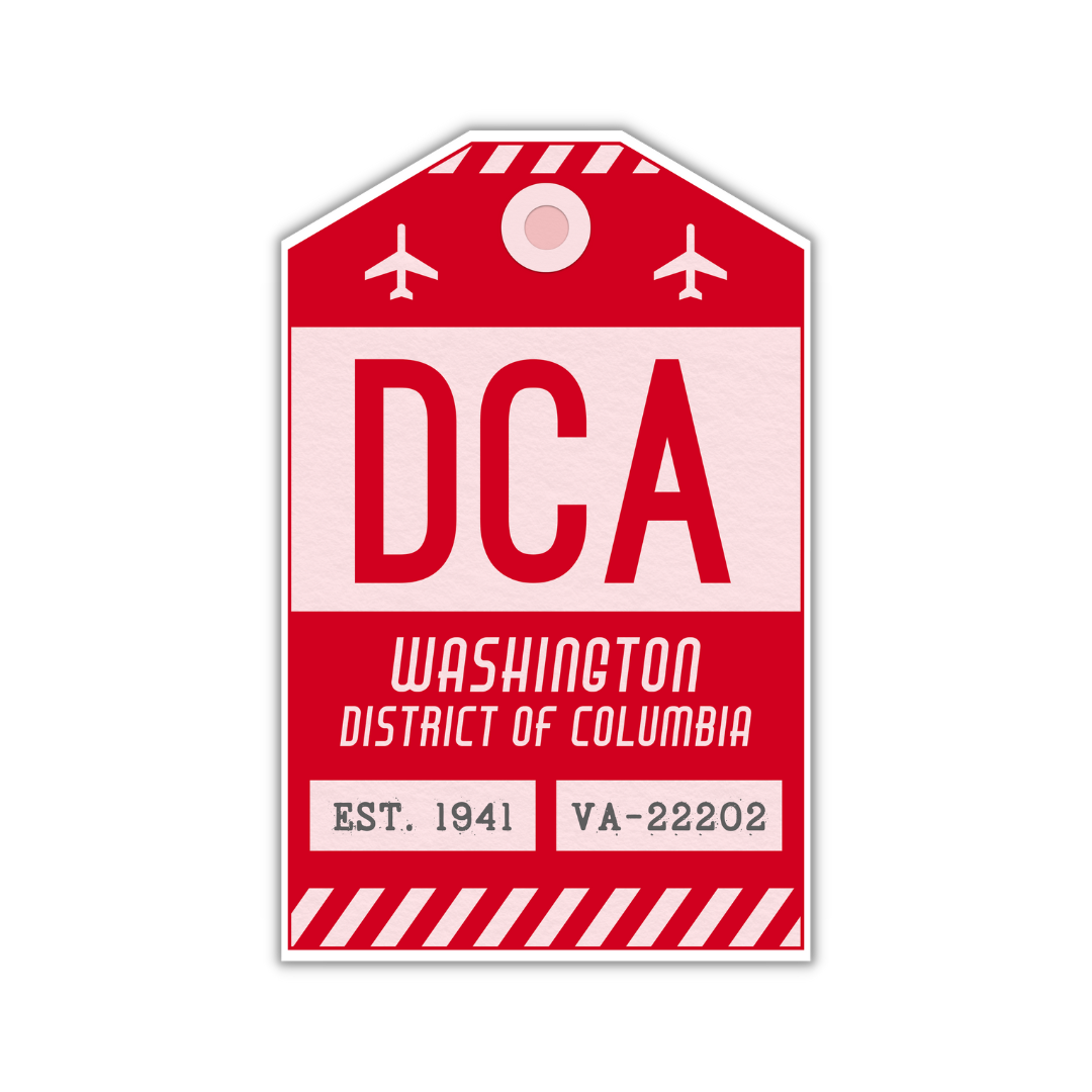 DCA Vintage Luggage Tag Sticker