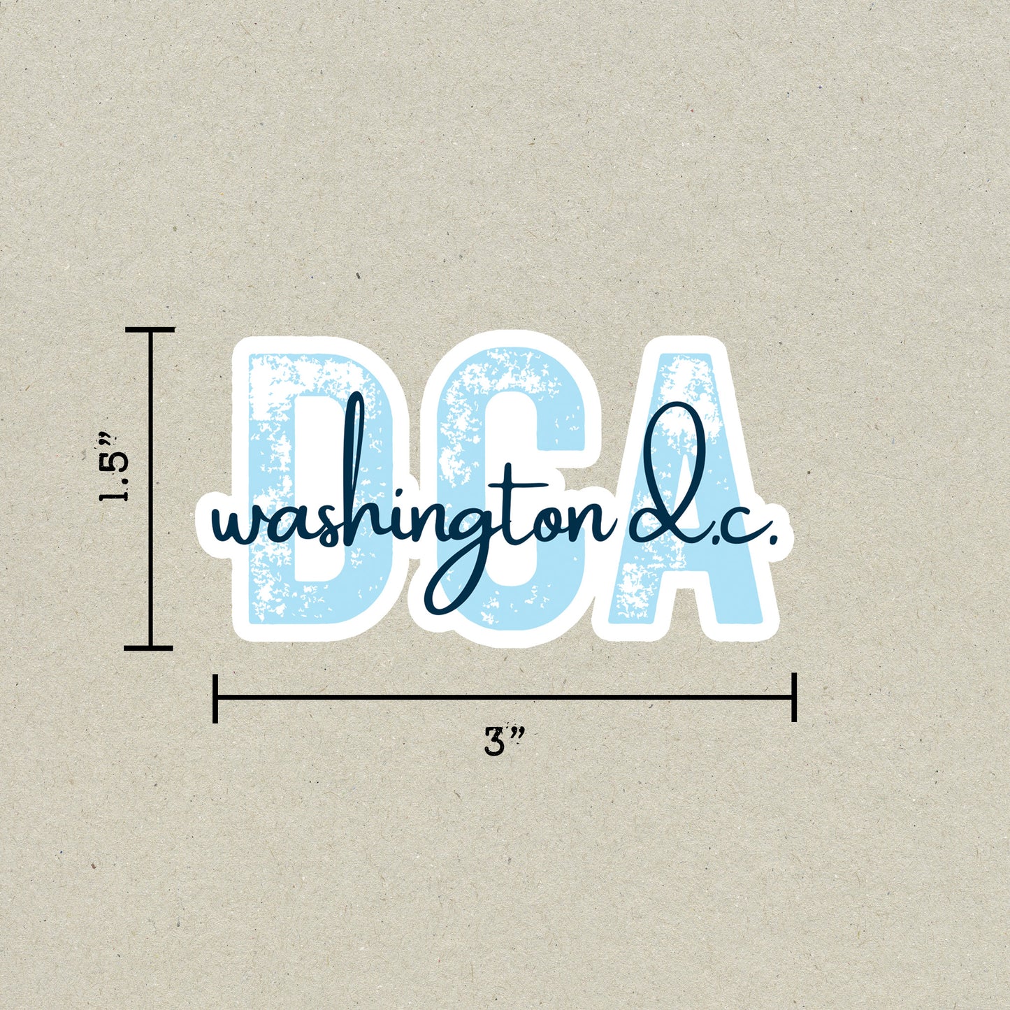 DCA Washington D.C. Airport Code Sticker