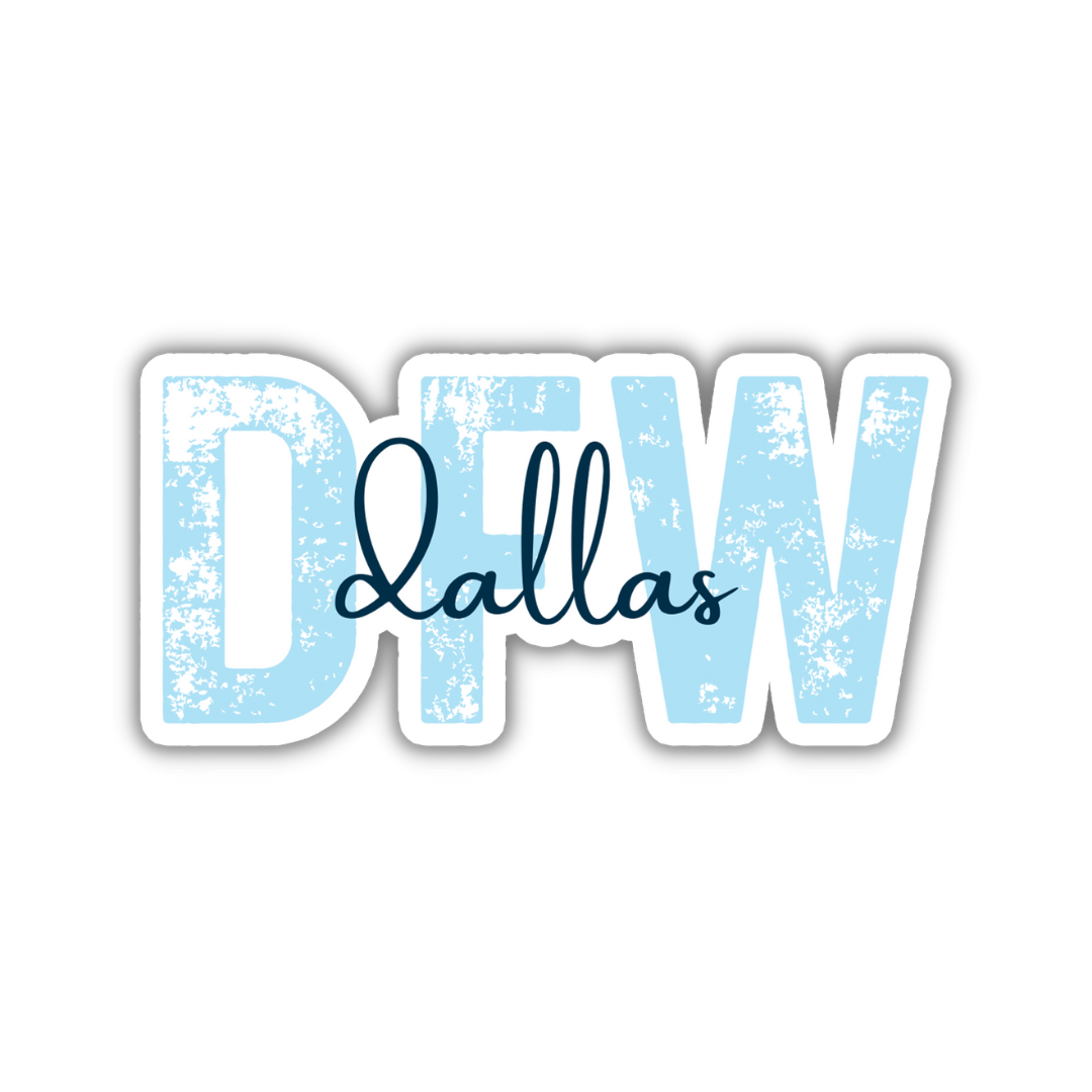 DFW Dallas Airport Code Sticker