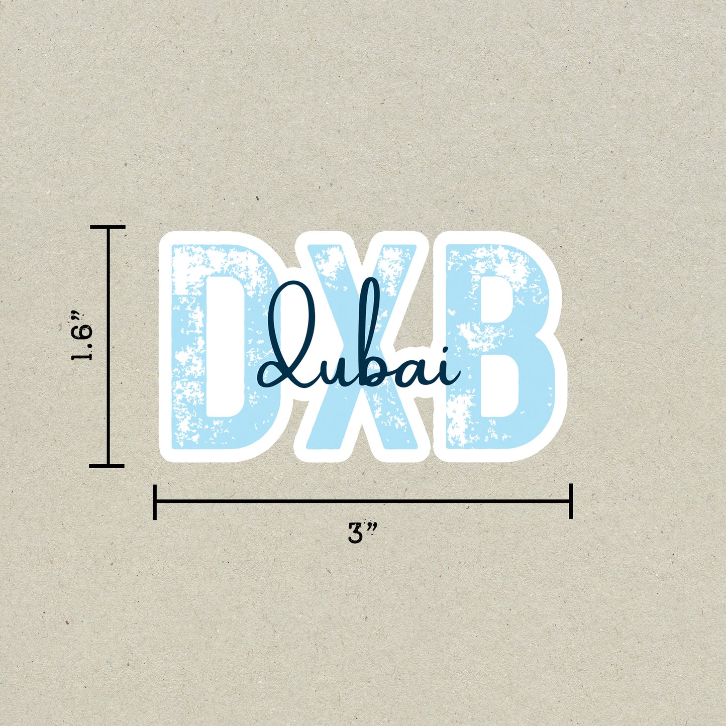 DXB Dubai Airport Code Sticker