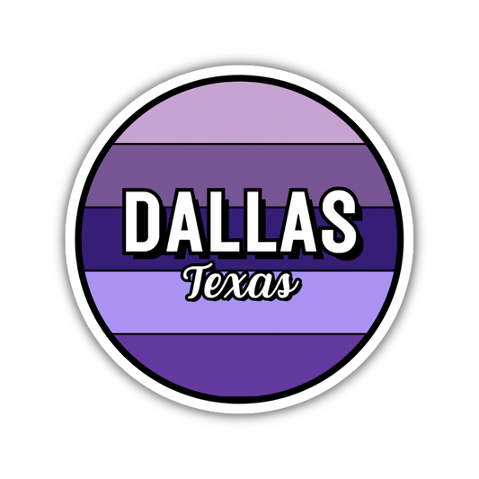 Dallas, Texas Circle Sticker