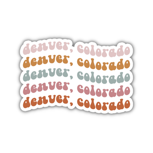Denver, Colorado Retro Sticker