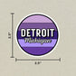 Detroit, Michigan Circle Sticker