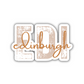 EDI Edinburgh Airport Code Sticker