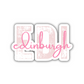 EDI Edinburgh Airport Code Sticker