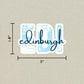 EDI Edinburgh Airport Code Sticker