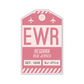 EWR Vintage Luggage Tag Sticker