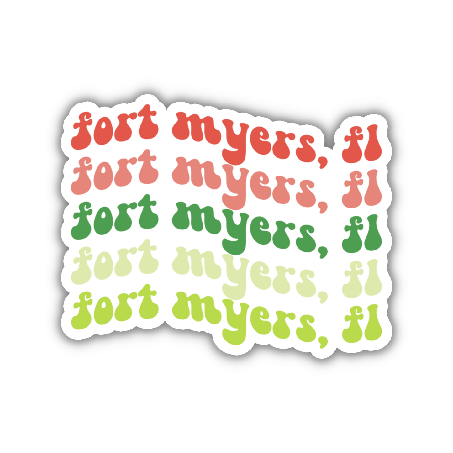 Fort Myers, FL Retro Sticker