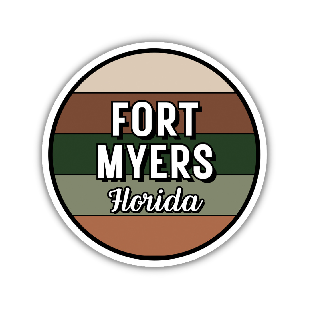 Fort Myers, Florida Circle Sticker