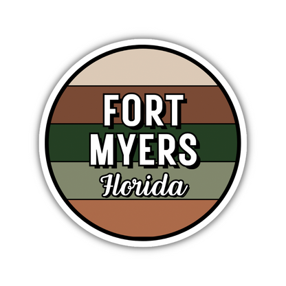 Fort Myers, Florida Circle Sticker