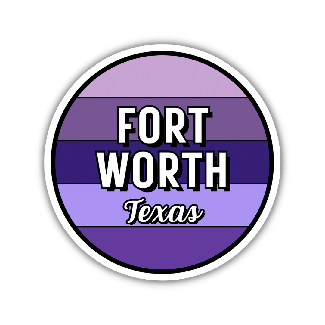 Fort Worth, Texas Circle Sticker