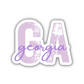 Georgia State Code Sticker