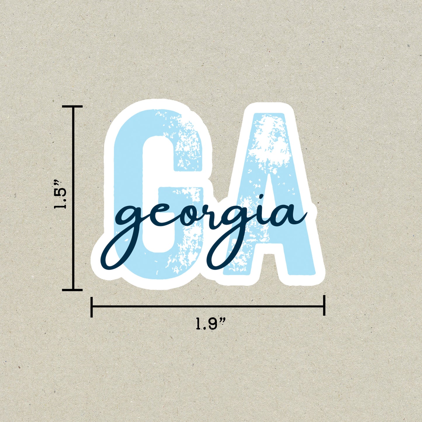 Georgia State Code Sticker