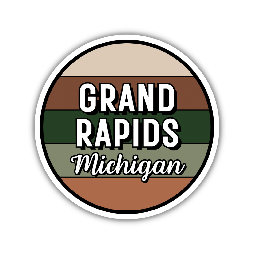 Grand Rapids, Michigan Circle Sticker