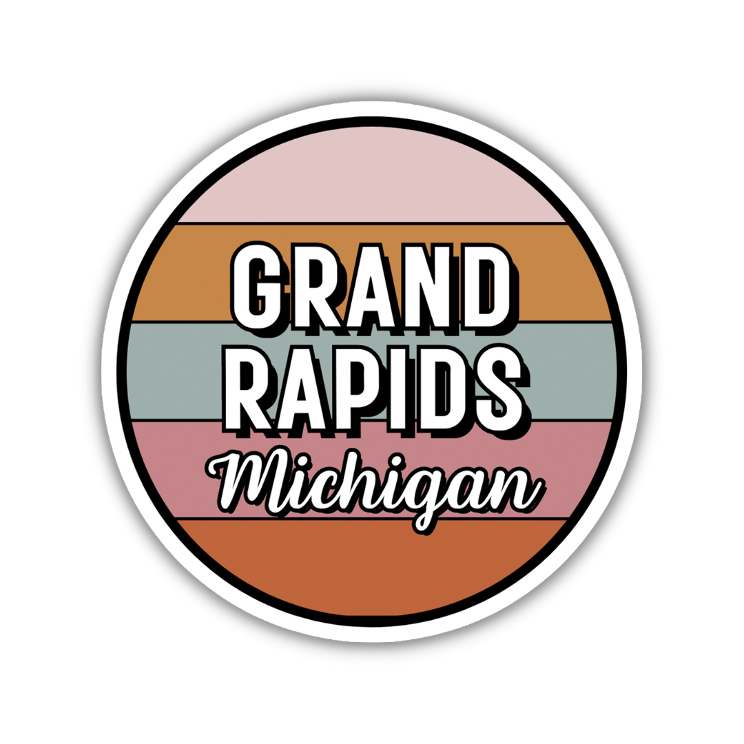 Grand Rapids, Michigan Circle Sticker