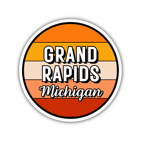 Grand Rapids, Michigan Circle Sticker