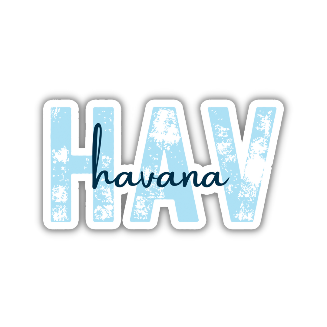 HAV Havana Airport Code Sticker