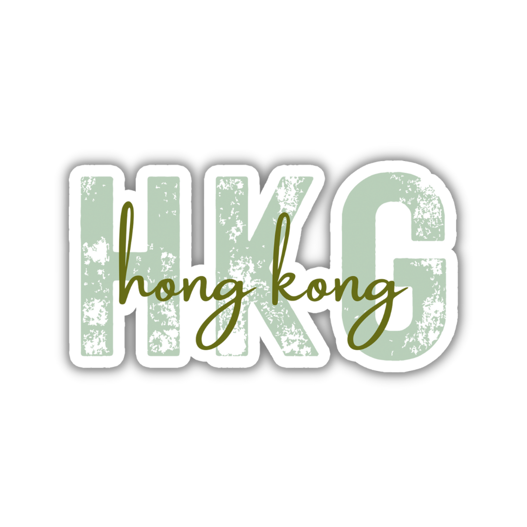 HKG Hong Kong Airport Code Sticker