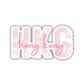 HKG Hong Kong Airport Code Sticker