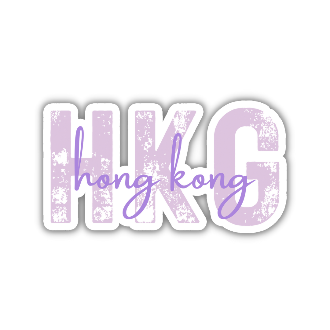 HKG Hong Kong Airport Code Sticker