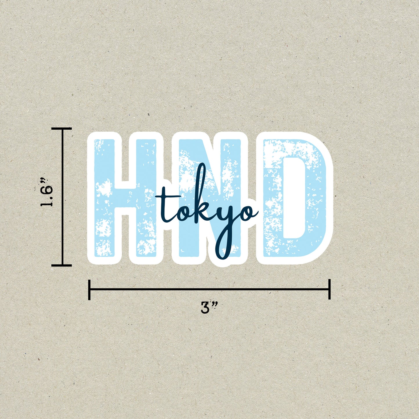 HND Tokyo Airport Code Sticker