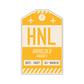 HNL Vintage Luggage Tag Sticker