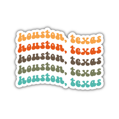 Houston, Texas Retro Sticker