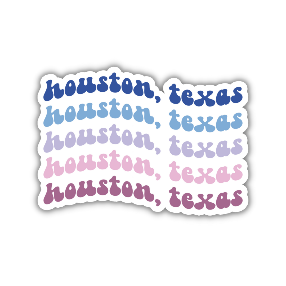 Houston, Texas Retro Sticker