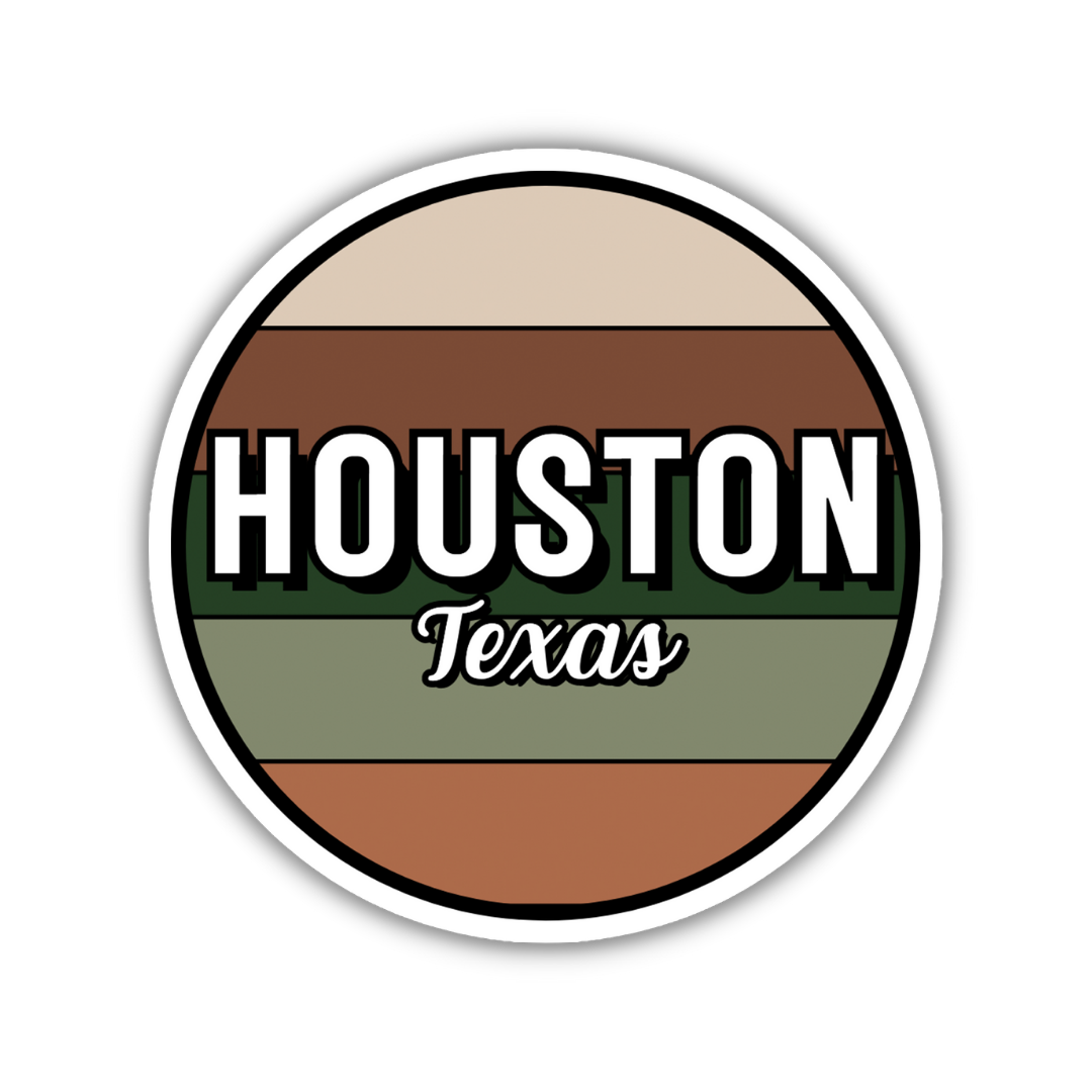 Houston, Texas Circle Sticker