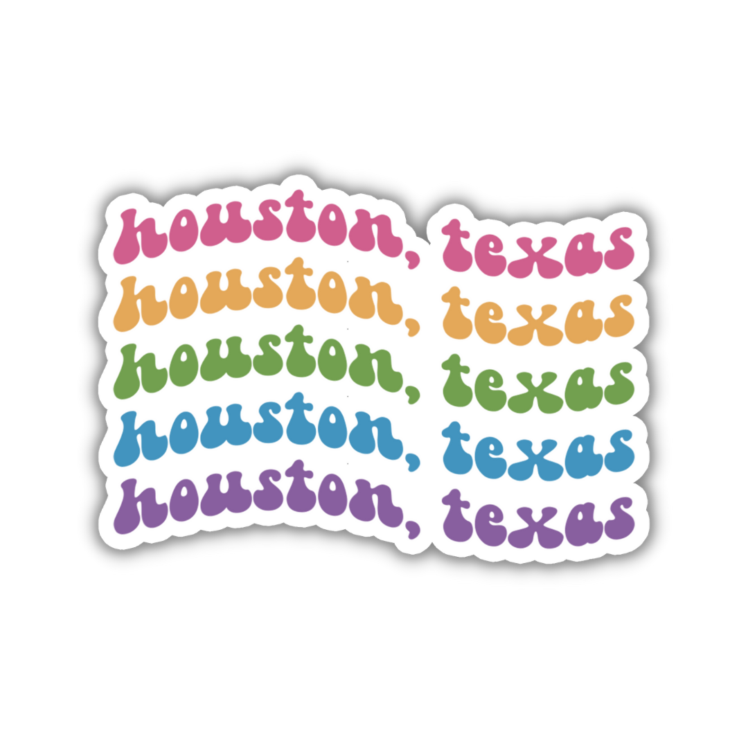 Houston, Texas Retro Sticker