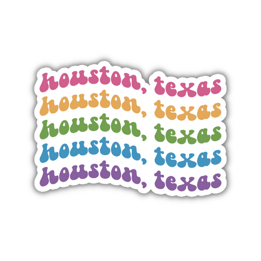 Houston, Texas Retro Sticker