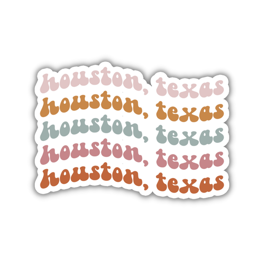 Houston, Texas Retro Sticker