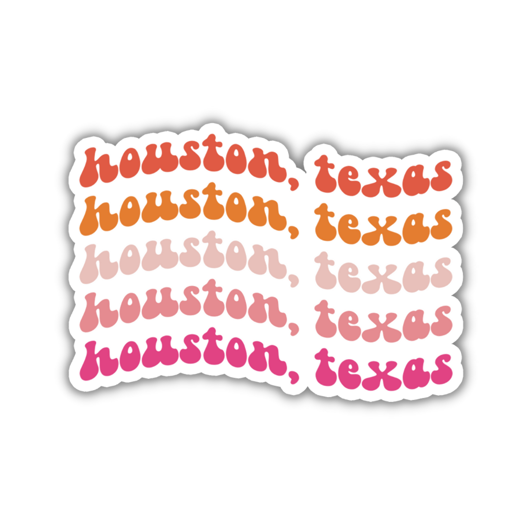 Houston, Texas Retro Sticker