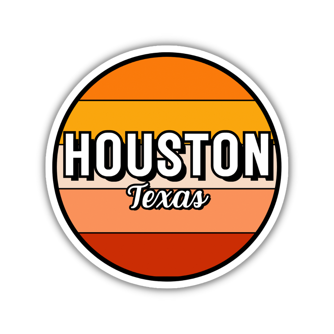 Houston, Texas Circle Sticker