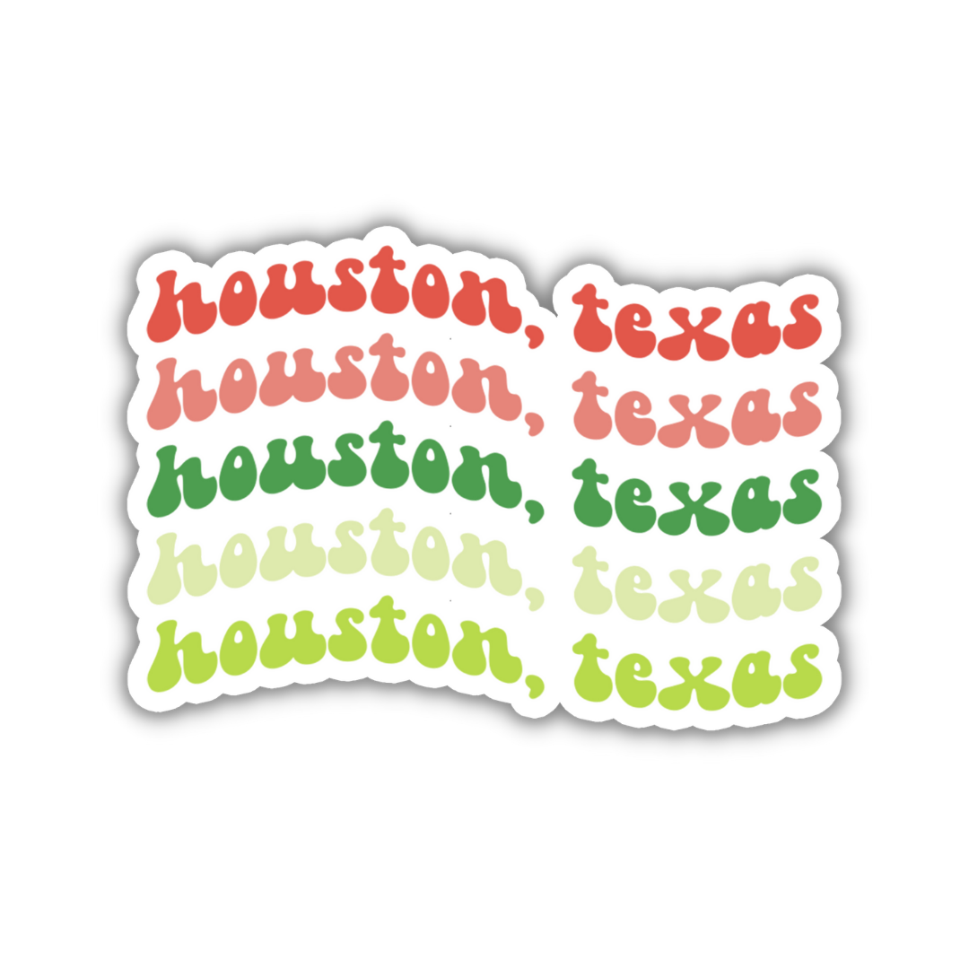 Houston, Texas Retro Sticker