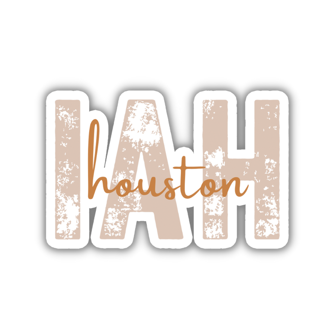 IAH Houston Airport Code Sticker