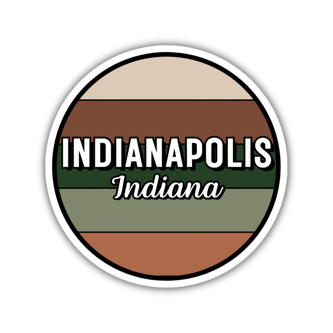 Indianapolis, Indiana Circle Sticker