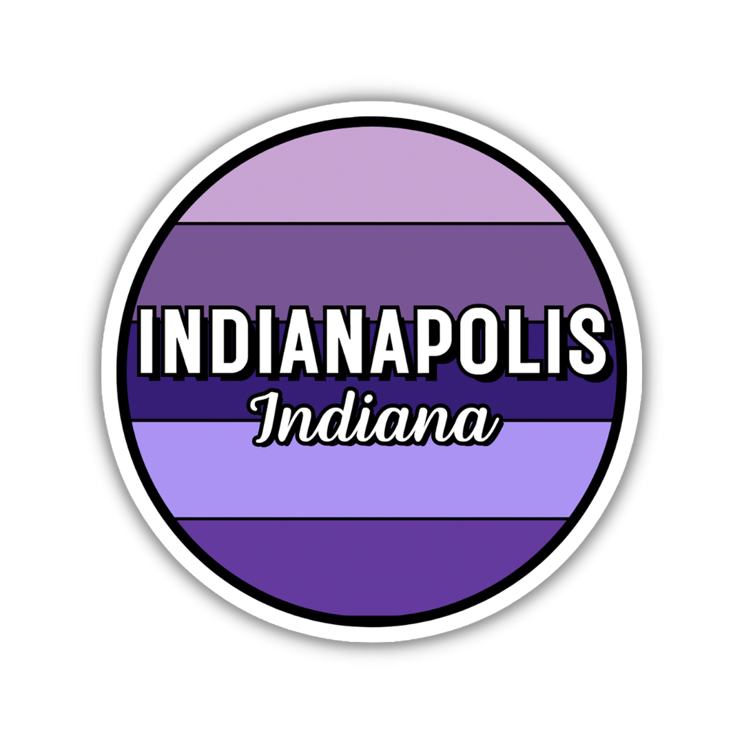 Indianapolis, Indiana Circle Sticker