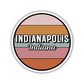 Indianapolis, Indiana Circle Sticker