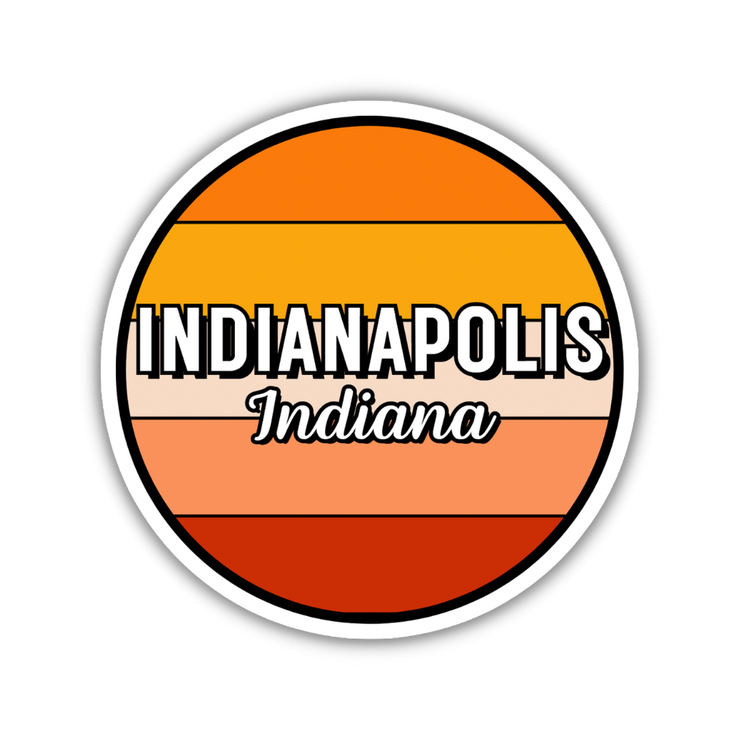 Indianapolis, Indiana Circle Sticker